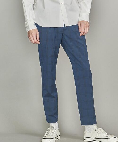 BEAUTY&YOUTH UNITED ARROWS（ビューティーアンドユースユナイテッドアローズ）の「BY ライト TR チェック 1P テーパード イージーパンツ（その他パンツ・メンズ・ネイビー/グレー・LARGE/X-LARGE/SMALL/MEDIUM）」の4枚目の写真