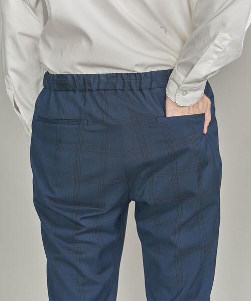 BEAUTY&YOUTH UNITED ARROWS（ビューティーアンドユースユナイテッドアローズ）の「BY ライト TR チェック 1P テーパード イージーパンツ（その他パンツ・メンズ・ネイビー/グレー・LARGE/X-LARGE/SMALL/MEDIUM）」の9枚目の写真