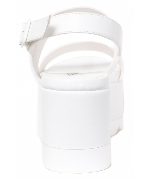 R&E（アールアンドイー）の「【R&E】厚底シャークソールWストラップサンダル（サンダル・レディース・ホワイト/ブラック・S/M/L）」の12枚目の写真