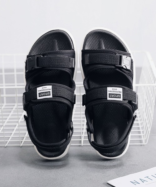 aimoha（アイモハ）の「フラット スポーツ ストラップ サンダル　（SS)（サンダル・メンズ・ブラック/ブラック×ホワイト/レッド・24.5cm/25.5cm/26.5cm/24.0cm/25.0cm/26.0cm/27.0cm/22.5cm/23.5cm/23.0cm）」の18枚目の写真