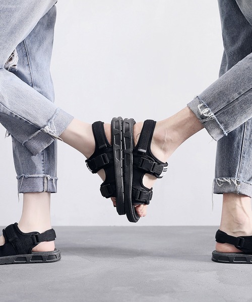 aimoha（アイモハ）の「フラット スポーツ ストラップ サンダル　（SS)（サンダル・メンズ・ブラック/ブラック×ホワイト/レッド・24.5cm/25.5cm/26.5cm/24.0cm/25.0cm/26.0cm/27.0cm/22.5cm/23.5cm/23.0cm）」の12枚目の写真