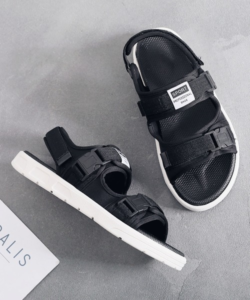 aimoha（アイモハ）の「フラット スポーツ ストラップ サンダル　（SS)（サンダル・メンズ・ブラック/ブラック×ホワイト/レッド・24.5cm/25.5cm/26.5cm/24.0cm/25.0cm/26.0cm/27.0cm/22.5cm/23.5cm/23.0cm）」の21枚目の写真