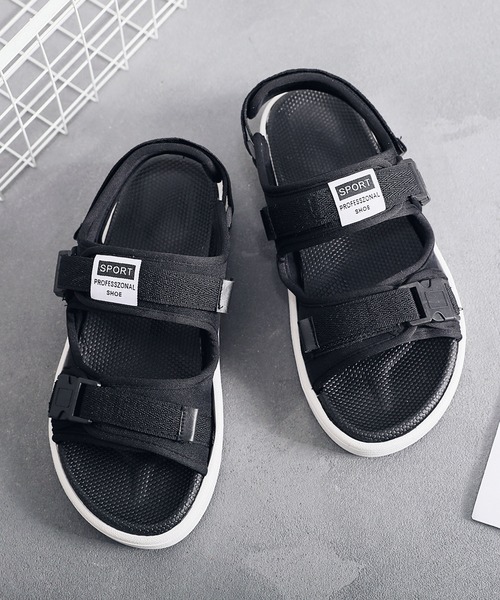 aimoha（アイモハ）の「フラット スポーツ ストラップ サンダル　（SS)（サンダル・メンズ・ブラック/ブラック×ホワイト/レッド・24.5cm/25.5cm/26.5cm/24.0cm/25.0cm/26.0cm/27.0cm/22.5cm/23.5cm/23.0cm）」の10枚目の写真