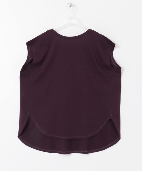 LAATO(ラート)の「SLEEK LOOSE T-SHIRTS(Tシャツ/カットソー・レディース・オフホワイト/ベージュ/パープル・FREE)」の4枚目の写真