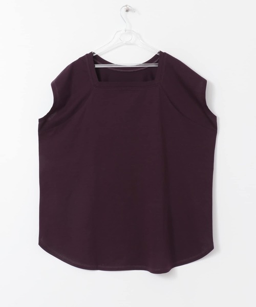 LAATO(ラート)の「SLEEK LOOSE T-SHIRTS(Tシャツ/カットソー・レディース・オフホワイト/ベージュ/パープル・FREE)」の7枚目の写真