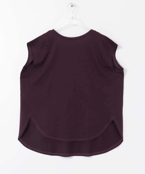 LAATO(ラート)の「SLEEK LOOSE T-SHIRTS(Tシャツ/カットソー・レディース・オフホワイト/ベージュ/パープル・FREE)」の3枚目の写真