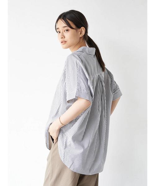 AMERICAN HOLIC(アメリカンホリック)の「スキッパーバックタック半袖シャツ *(シャツ/ブラウス・レディース・ブルー系その他7/ストライプ/チェック・FREE)」の22枚目の写真