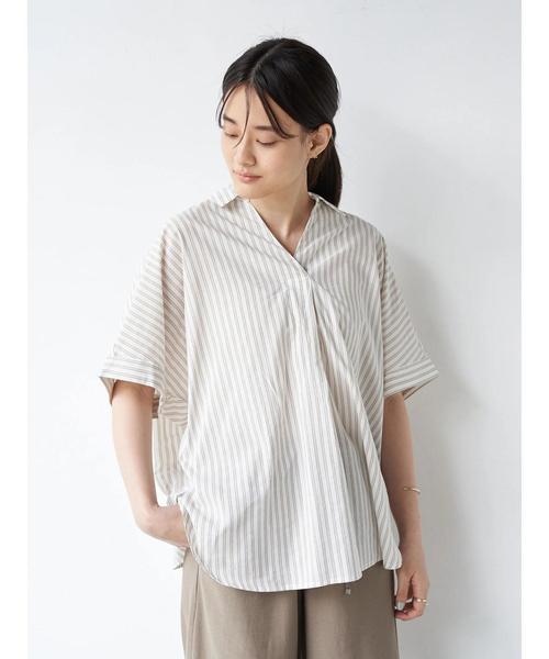 AMERICAN HOLIC(アメリカンホリック)の「スキッパーバックタック半袖シャツ *(シャツ/ブラウス・レディース・ブルー系その他7/ストライプ/チェック・FREE)」の21枚目の写真