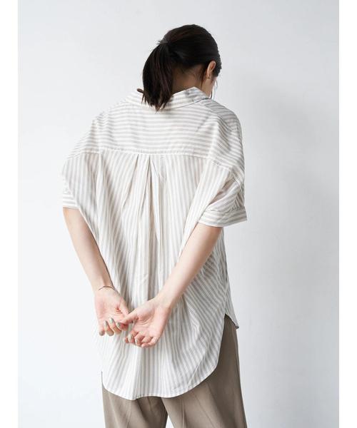 AMERICAN HOLIC(アメリカンホリック)の「スキッパーバックタック半袖シャツ *(シャツ/ブラウス・レディース・ブルー系その他7/ストライプ/チェック・FREE)」の19枚目の写真