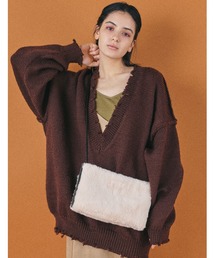 VON ボア ショルダーバッグ