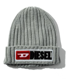【新品未使用】ディーゼルキッズ　ニット帽　黒✖️グレー DIESEL（ディーゼル）の「DIESEL（ディーゼル）Kids & Junior