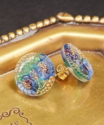 【欧州航路】チェコガラスボタンピアス