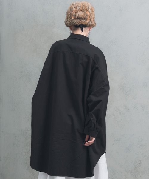 manana suerte（マニャーナスエルテ）の「manana オーバールーズロングシャツ（シャツ/ブラウス・レディース・ブラック/グレー/グリーン・FREE）」の15枚目の写真