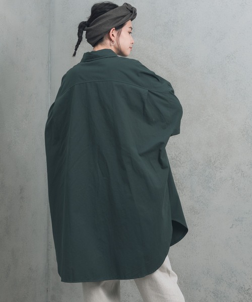 manana suerte（マニャーナスエルテ）の「manana オーバールーズロングシャツ（シャツ/ブラウス・レディース・ブラック/グレー/グリーン・FREE）」の19枚目の写真