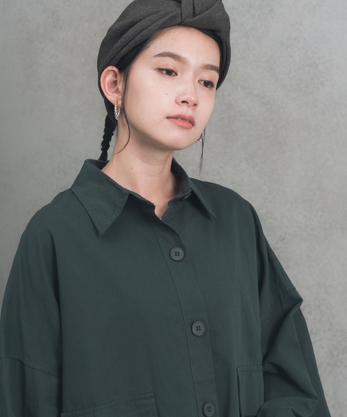 manana suerte（マニャーナスエルテ）の「manana オーバールーズロングシャツ（シャツ/ブラウス・レディース・ブラック/グレー/グリーン・FREE）」の21枚目の写真