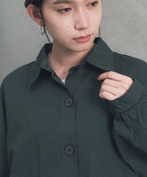 manana suerte（マニャーナスエルテ）の「manana オーバールーズロングシャツ（シャツ/ブラウス・レディース・ブラック/グレー/グリーン・FREE）」の22枚目の写真