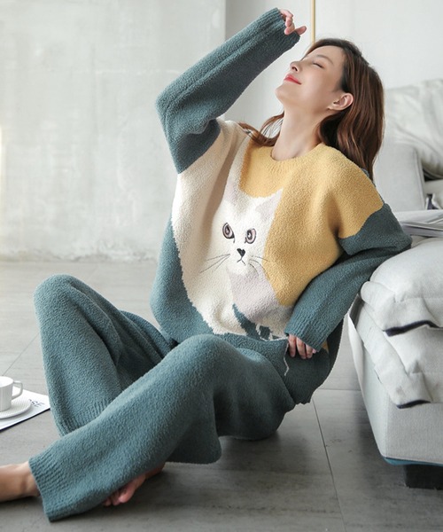 キャットニットルームウェア