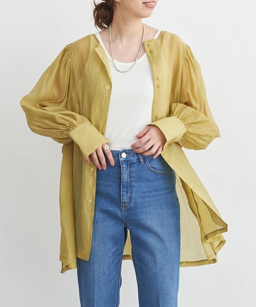 DouDou（ドゥドゥ）の「袖ボリューム2WAYブラウス（シャツ/ブラウス・レディース・オフホワイト/ベージュ/イエロー・FREE）」の3枚目の写真