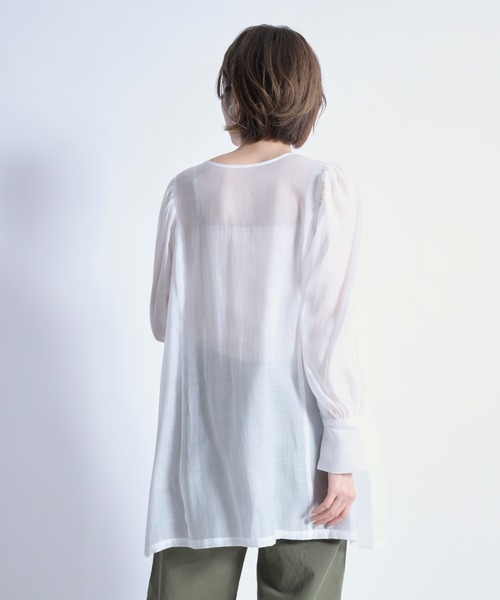 DouDou（ドゥドゥ）の「袖ボリューム2WAYブラウス（シャツ/ブラウス・レディース・オフホワイト/ベージュ/イエロー・FREE）」の9枚目の写真