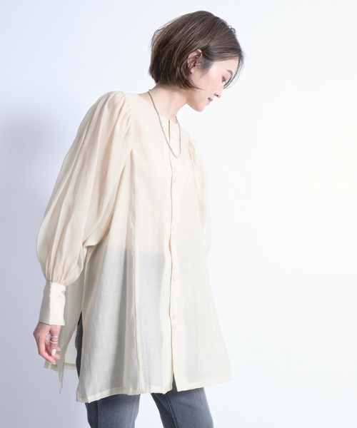 DouDou（ドゥドゥ）の「袖ボリューム2WAYブラウス（シャツ/ブラウス・レディース・オフホワイト/ベージュ/イエロー・FREE）」の11枚目の写真