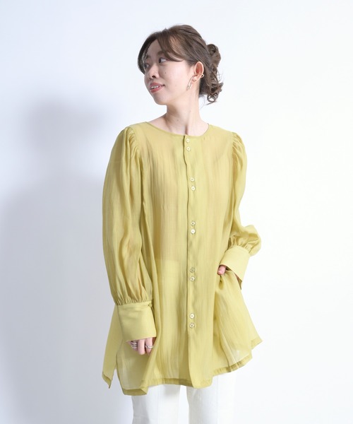 DouDou（ドゥドゥ）の「袖ボリューム2WAYブラウス（シャツ/ブラウス・レディース・オフホワイト/ベージュ/イエロー・FREE）」の12枚目の写真