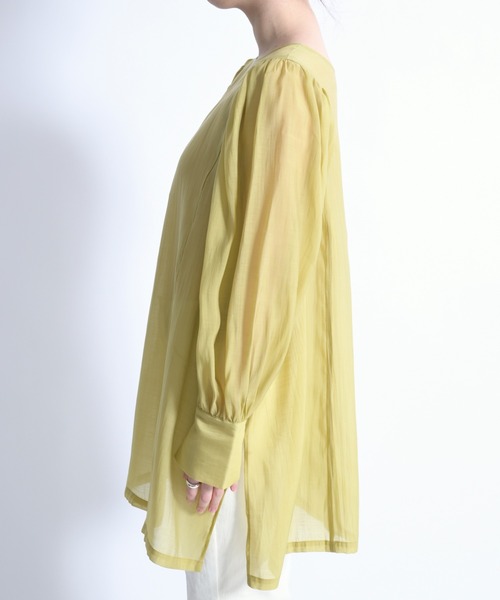 DouDou（ドゥドゥ）の「袖ボリューム2WAYブラウス（シャツ/ブラウス・レディース・オフホワイト/ベージュ/イエロー・FREE）」の8枚目の写真