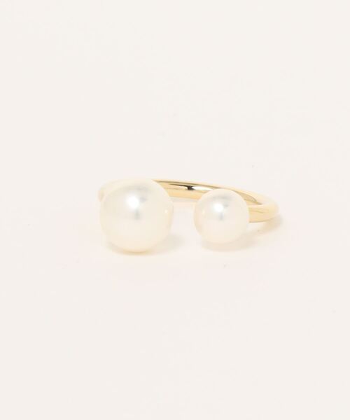 tone（トーン）の「【ECRu.】パールフォークリング（リング・レディース・ゴールド・#13/#11）」の3枚目の写真