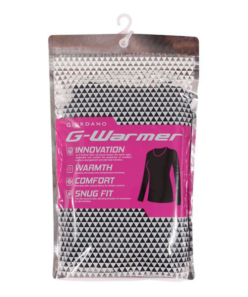 GIORDANO（ジョルダーノ）の「[GIORDANO]G-WARMER クルーネックロングスリーブＴシャツ（Tシャツ/カットソー・レディース・ホワイト/レッド/ブラック/ブラック系その他/グレー系その他・MEDIUM/LARGE/SMALL）」の12枚目の写真
