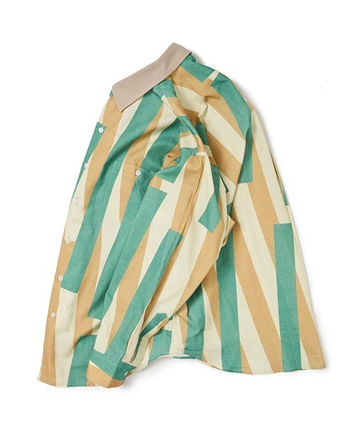 [美品] SON OF THE CHEESE 長袖シャツ XL ストライプ 総柄 SON OF THE CHEESE（サノバチーズ）の「【SON OF THE CHEESE