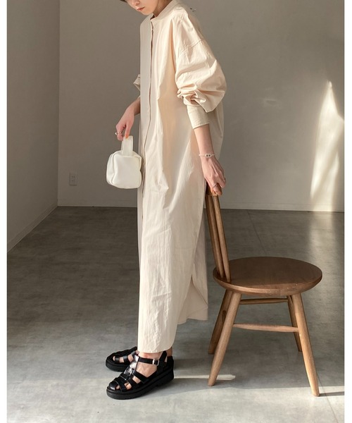 試着のみ　ジャーナルスタンダード　ジップアップ グレー シャツワンピース 試着のみ ジャーナルスタンダード ジップアップ グレー シャツ