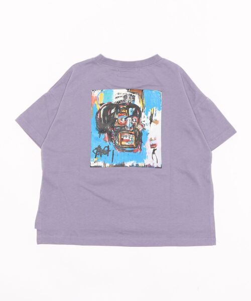 Right-on（ライトオン）の「アートプリントTシャツ(バスキア)（Tシャツ/カットソー・キッズ・パープル/ブラウン/ブラック/ホワイト・120/130/105/140/155）」の4枚目の写真
