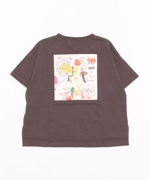 Right-on（ライトオン）の「アートプリントTシャツ(バスキア)（Tシャツ/カットソー・キッズ・パープル/ブラウン/ブラック/ホワイト・120/130/105/140/155）」の3枚目の写真