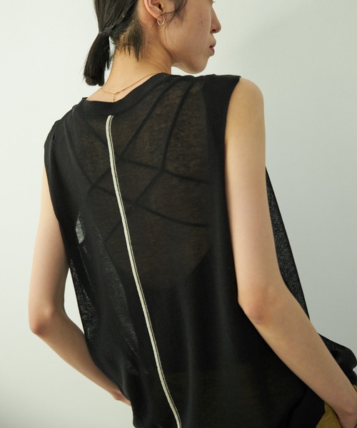 VACANCY（ヴァカンシー）の「センターラインシアーノースリニット（ニット/セーター・レディース・ブラック/グリーン/ナチュラル・FREE）」の5枚目の写真