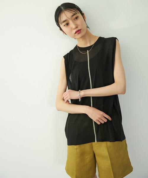 VACANCY（ヴァカンシー）の「センターラインシアーノースリニット（ニット/セーター・レディース・ブラック/グリーン/ナチュラル・FREE）」の8枚目の写真