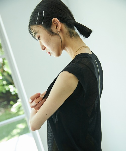 VACANCY（ヴァカンシー）の「センターラインシアーノースリニット（ニット/セーター・レディース・ブラック/グリーン/ナチュラル・FREE）」の7枚目の写真