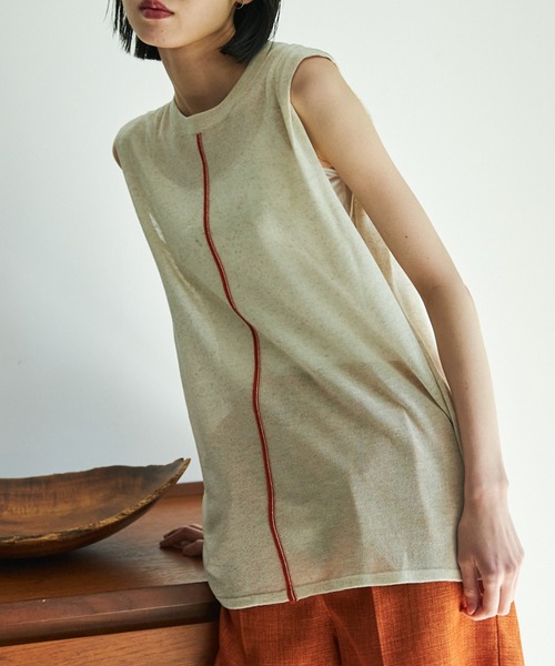 VACANCY（ヴァカンシー）の「センターラインシアーノースリニット（ニット/セーター・レディース・ブラック/グリーン/ナチュラル・FREE）」の16枚目の写真