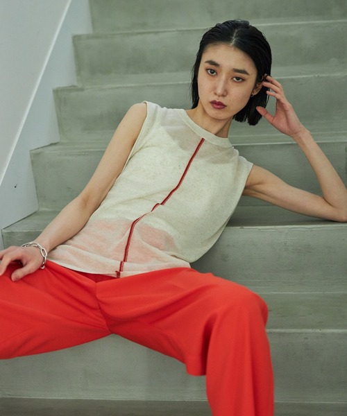 VACANCY（ヴァカンシー）の「センターラインシアーノースリニット（ニット/セーター・レディース・ブラック/グリーン/ナチュラル・FREE）」の21枚目の写真