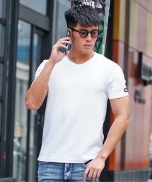 SOMEDIFF（サムディフ）の「【SOMEDIFF】プレミアム半袖Tシャツ メンズ 無地tシャツ クルーネック Vネック コットンカットソー 春服（Tシャツ/カットソー）」