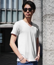 SOMEDIFF（サムディフ）の「【SOMEDIFF】プレミアム半袖Tシャツ メンズ 無地tシャツ クルーネック Vネック コットンカットソー 春服（Tシャツ/カットソー）」