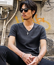 SOMEDIFF（サムディフ）の「【SOMEDIFF】プレミアム半袖Tシャツ メンズ 無地tシャツ クルーネック Vネック コットンカットソー 春服（Tシャツ/カットソー）」