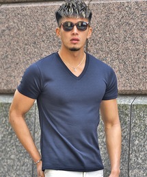 【SOMEDIFF】プレミアム半袖Tシャツ メンズ 無地tシャツ クルーネック Vネック コットンカットソー 夏服