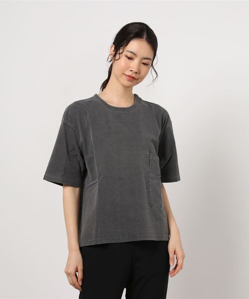 MANASTASH(マナスタッシュ)の「MANASTASH/マナスタッシュ Ws 1/2 SLEEVE PIGMENT TEE(Tシャツ/カットソー・レディース・ホワイト/ライトブルー/ブラック/サンドベージュ・MEDIUM)」の1枚目の写真