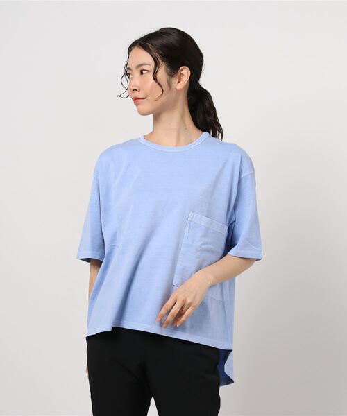 MANASTASH(マナスタッシュ)の「MANASTASH/マナスタッシュ Ws 1/2 SLEEVE PIGMENT TEE(Tシャツ/カットソー・レディース・ホワイト/ライトブルー/ブラック/サンドベージュ・MEDIUM)」の7枚目の写真