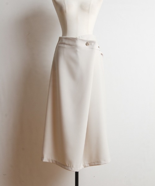 Cookie Chocolate（クッキーチョコレート）の「ラップ風スカート《@_____m.weセレクトアイテム》（スカート・レディース・ベージュ/アイボリー・M）」の4枚目の写真