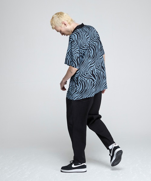 NOISE MAKER（ノイズメーカー）の「ゼブラ柄ルーズオープンカラーシャツ（シャツ/ブラウス・メンズ・ホワイト/ブルー・X-LARGE/MEDIUM/LARGE）」の14枚目の写真