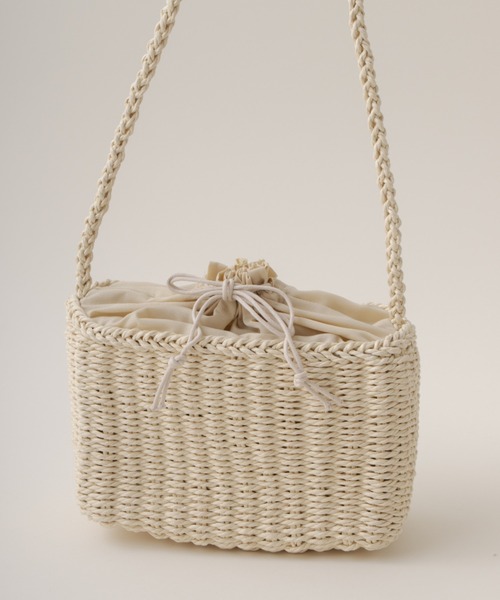 Kastane（カスタネ）の「スクエアジュートBAG（ショルダーバッグ・レディース・アイボリー/オレンジ/グリーン/ブラック・FREE）」の12枚目の写真