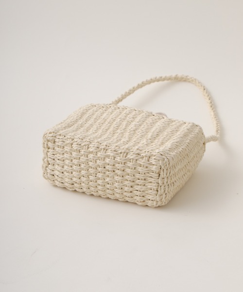 Kastane（カスタネ）の「スクエアジュートBAG（ショルダーバッグ・レディース・アイボリー/オレンジ/グリーン/ブラック・FREE）」の10枚目の写真