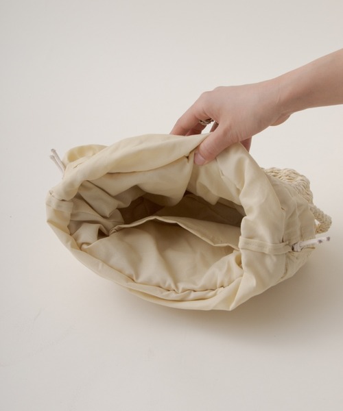 Kastane（カスタネ）の「スクエアジュートBAG（ショルダーバッグ・レディース・アイボリー/オレンジ/グリーン/ブラック・FREE）」の17枚目の写真