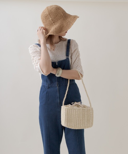 Kastane（カスタネ）の「スクエアジュートBAG（ショルダーバッグ・レディース・アイボリー/オレンジ/グリーン/ブラック・FREE）」の9枚目の写真