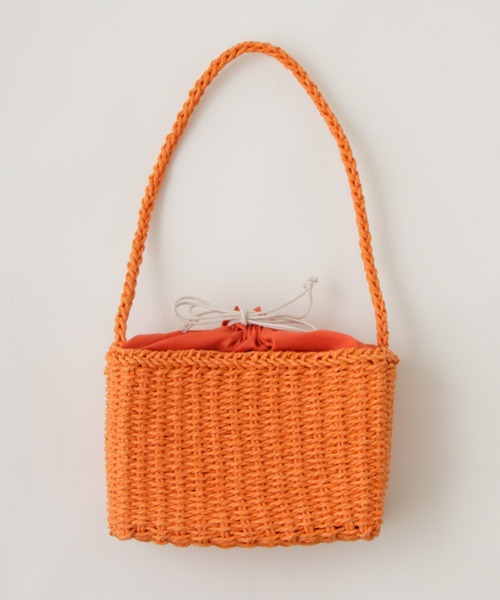 Kastane（カスタネ）の「スクエアジュートBAG（ショルダーバッグ・レディース・アイボリー/オレンジ/グリーン/ブラック・FREE）」の7枚目の写真